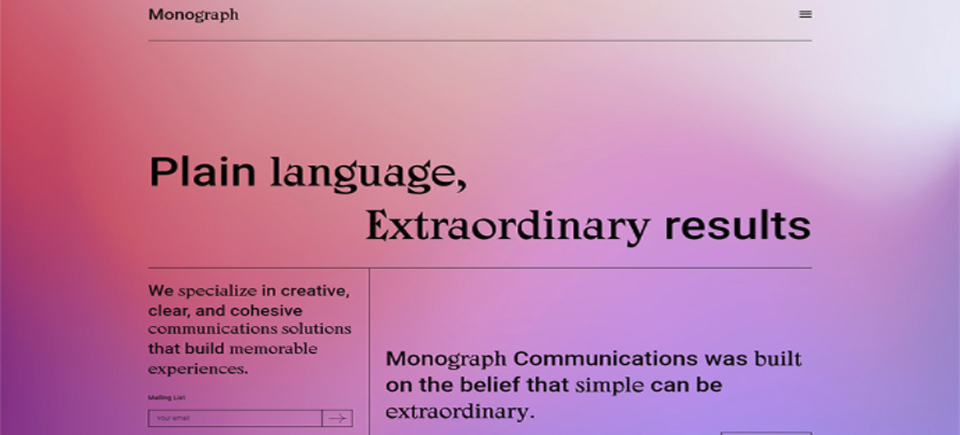 高端网站设计公司分享渐变网页设计